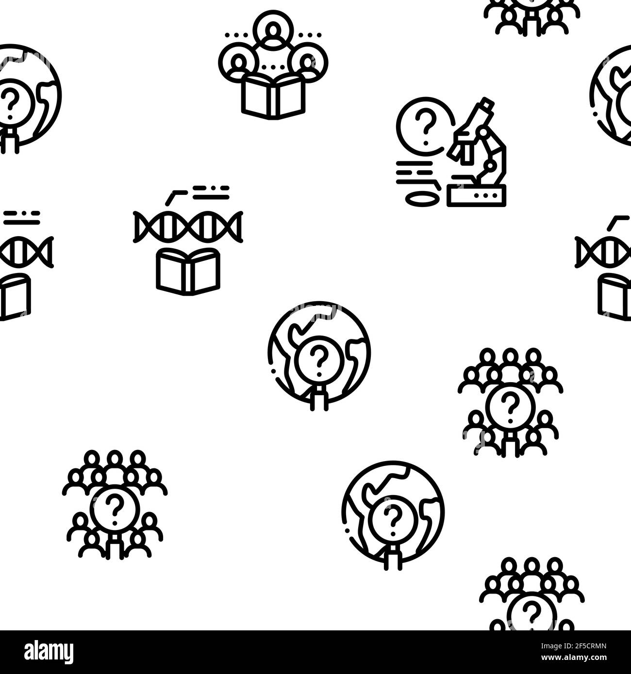 Researcher Business Seamless Pattern Vector Stock Vector