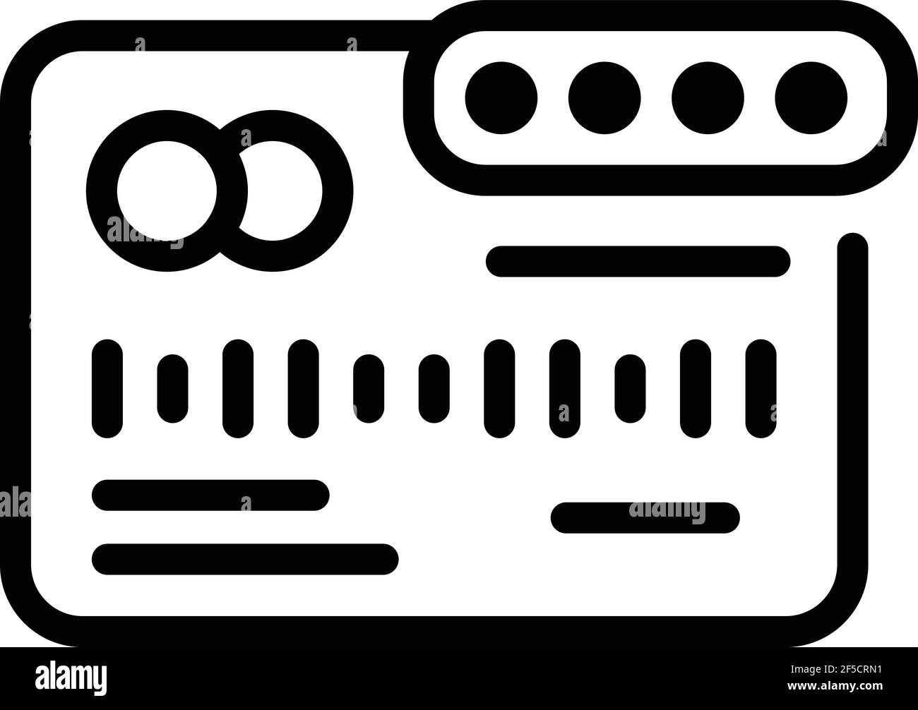 Credit card password icon. Outline credit card password vector icon for ...