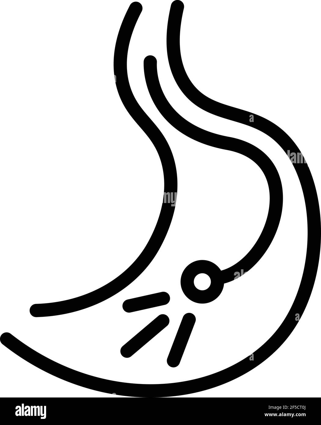 Endoscopy icon. Outline endoscopy vector icon for web design isolated