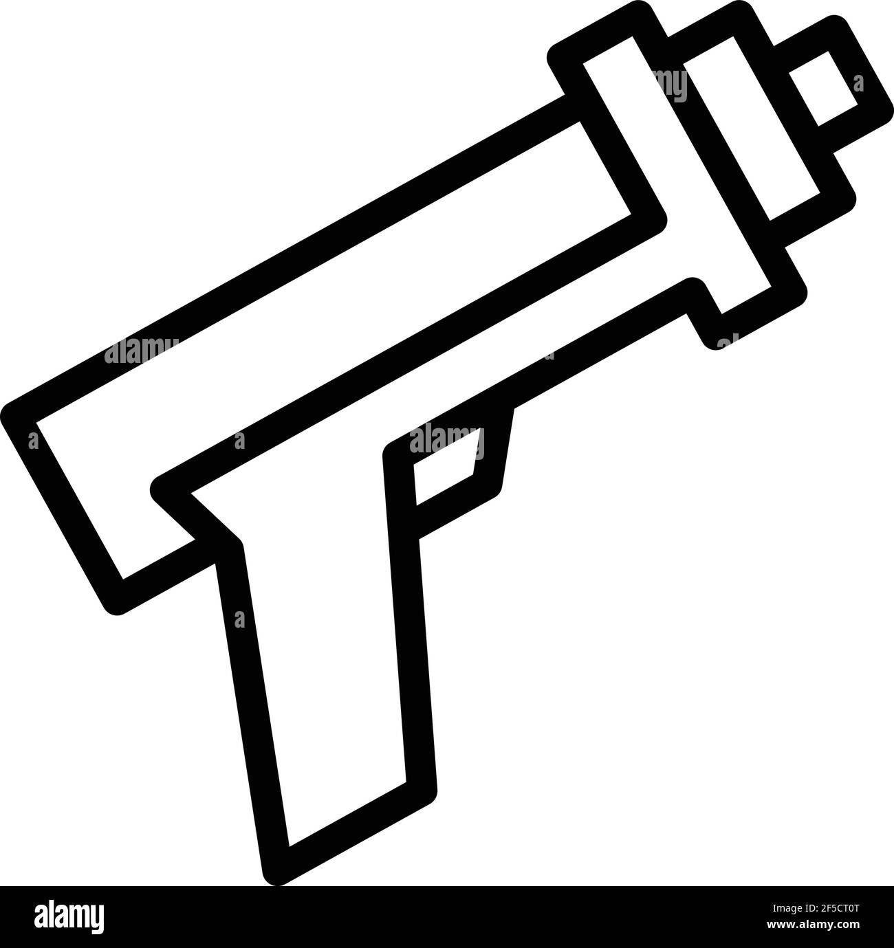 Caulk gun icon. Outline caulk gun vector icon for web design isolated