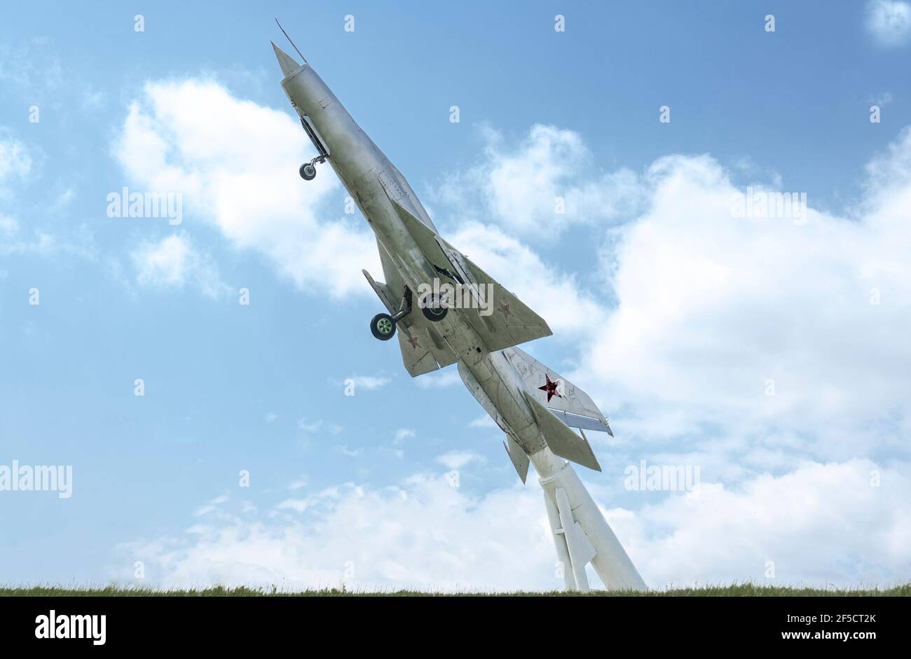 Monument to MIG 21 military aircraft and pilots. Stock Photo