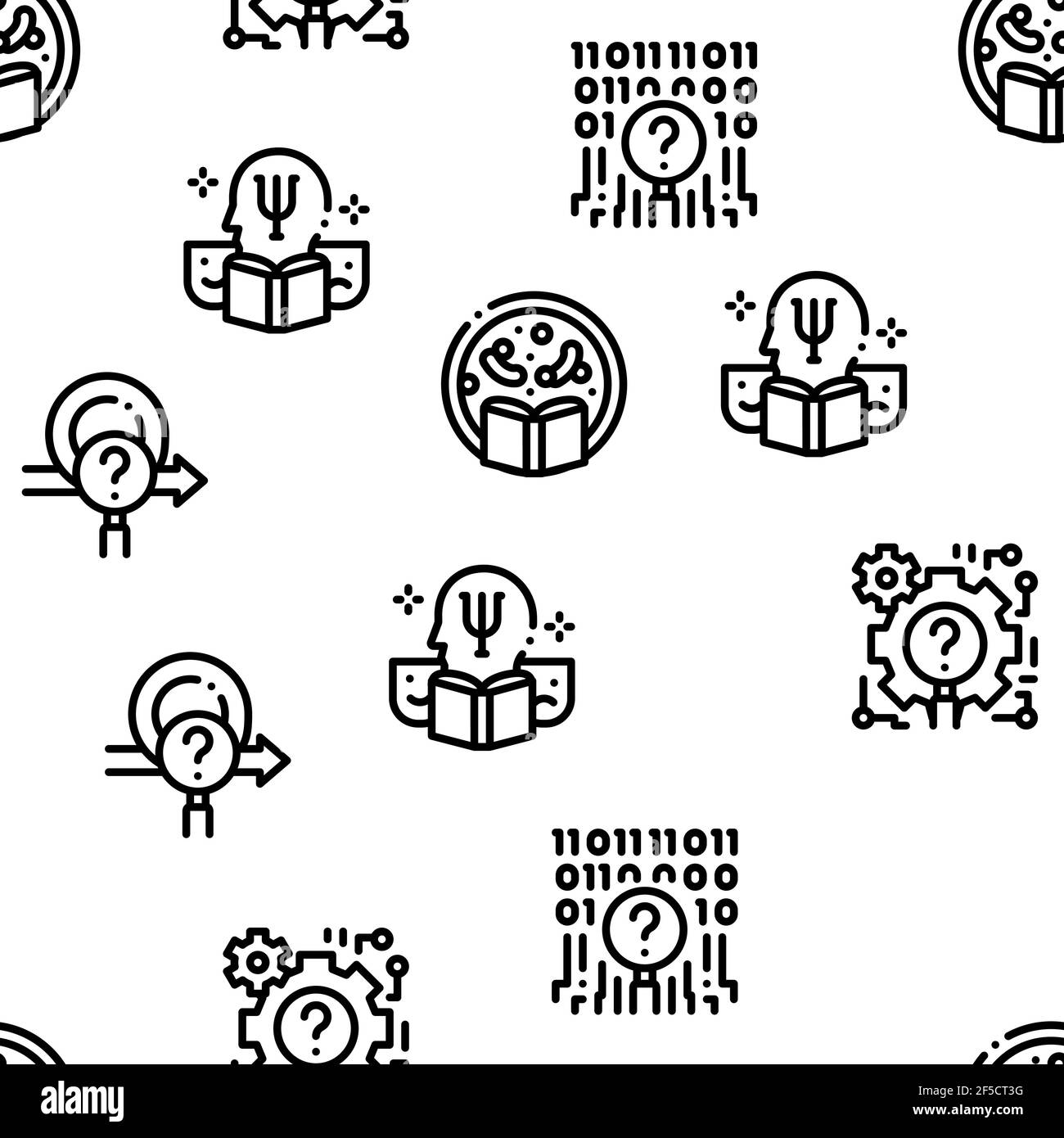 Researcher Business Seamless Pattern Vector Stock Vector