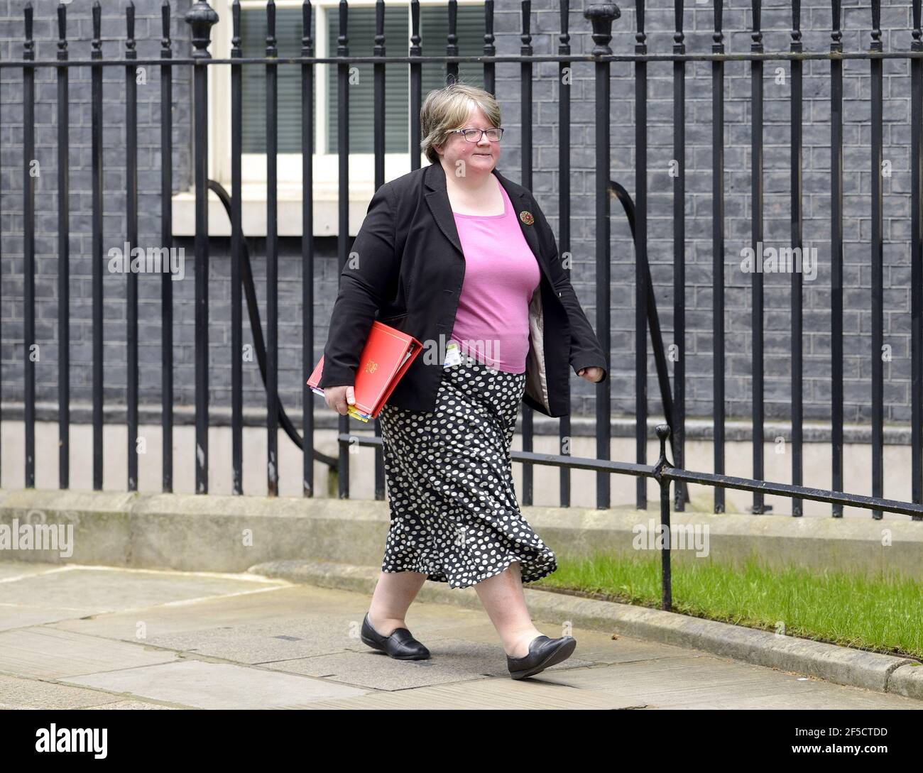 Thérèse Coffey MP - Secretary of State for Work and Pensions - leaving a cabinet meeting in Downing Street, Feb 2020. Stock Photo