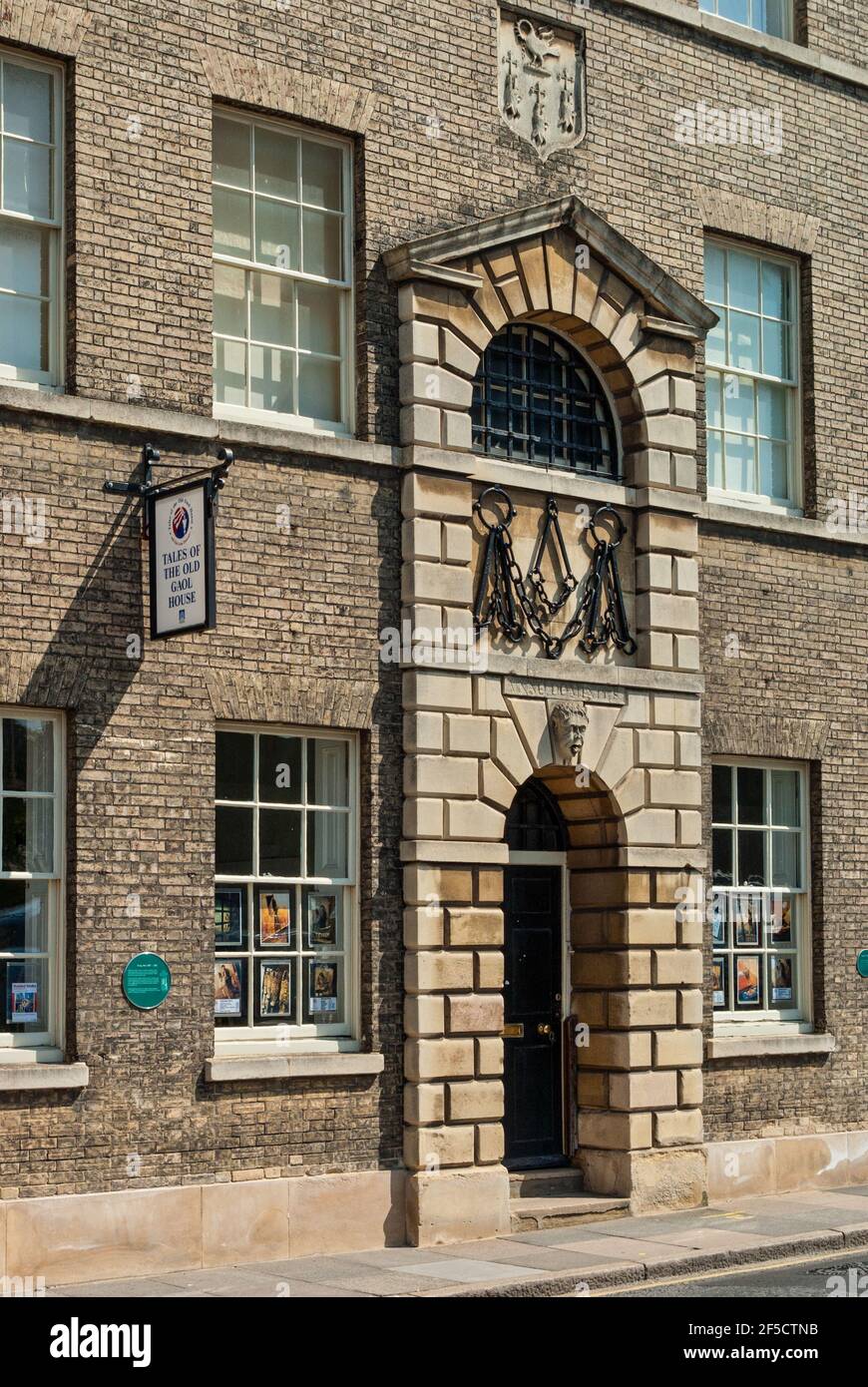 Entrance to The Old Gaol House, Saturday Market Place, Kings Lynn, Norfolk, UK; dates from 1784