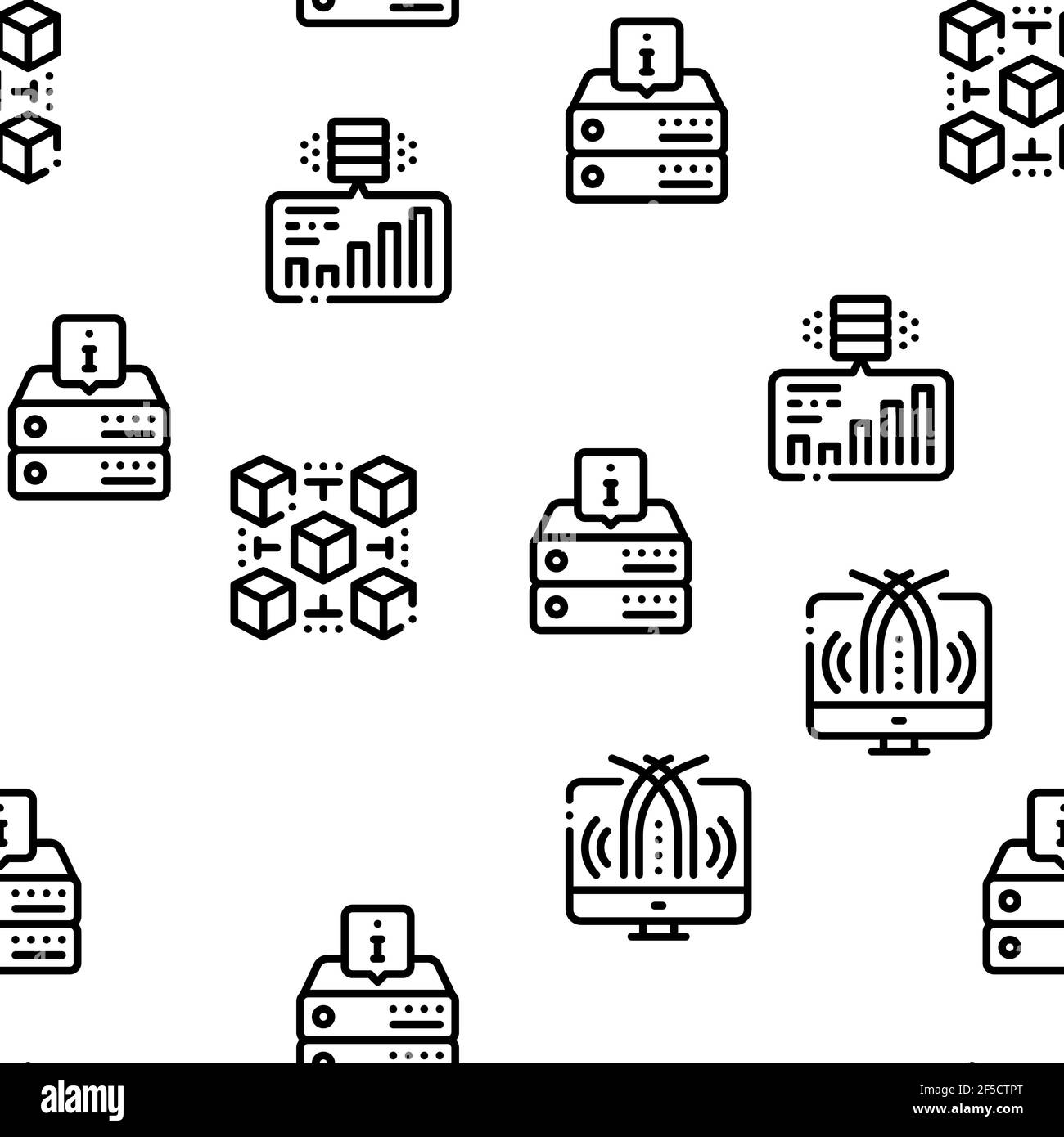 Machine Learning Ai Seamless Pattern Vector Stock Vector Image & Art ...