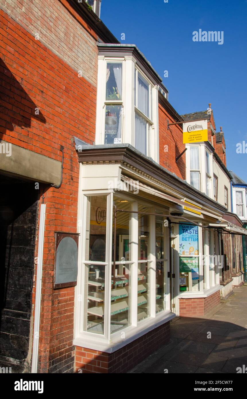 Birthplace of Sir John Franklin (now Couplands Bakery) in Spilsby