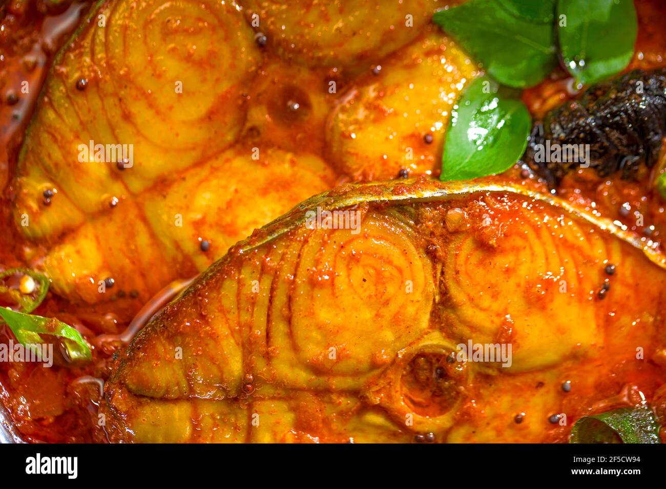 Seer Fish curry, traditional Indian fish curry ,kerala special
