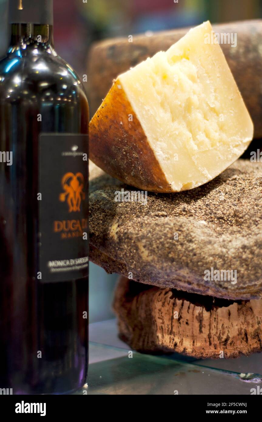pecorino cheese aged from Sardinia Stock Photo Alamy
