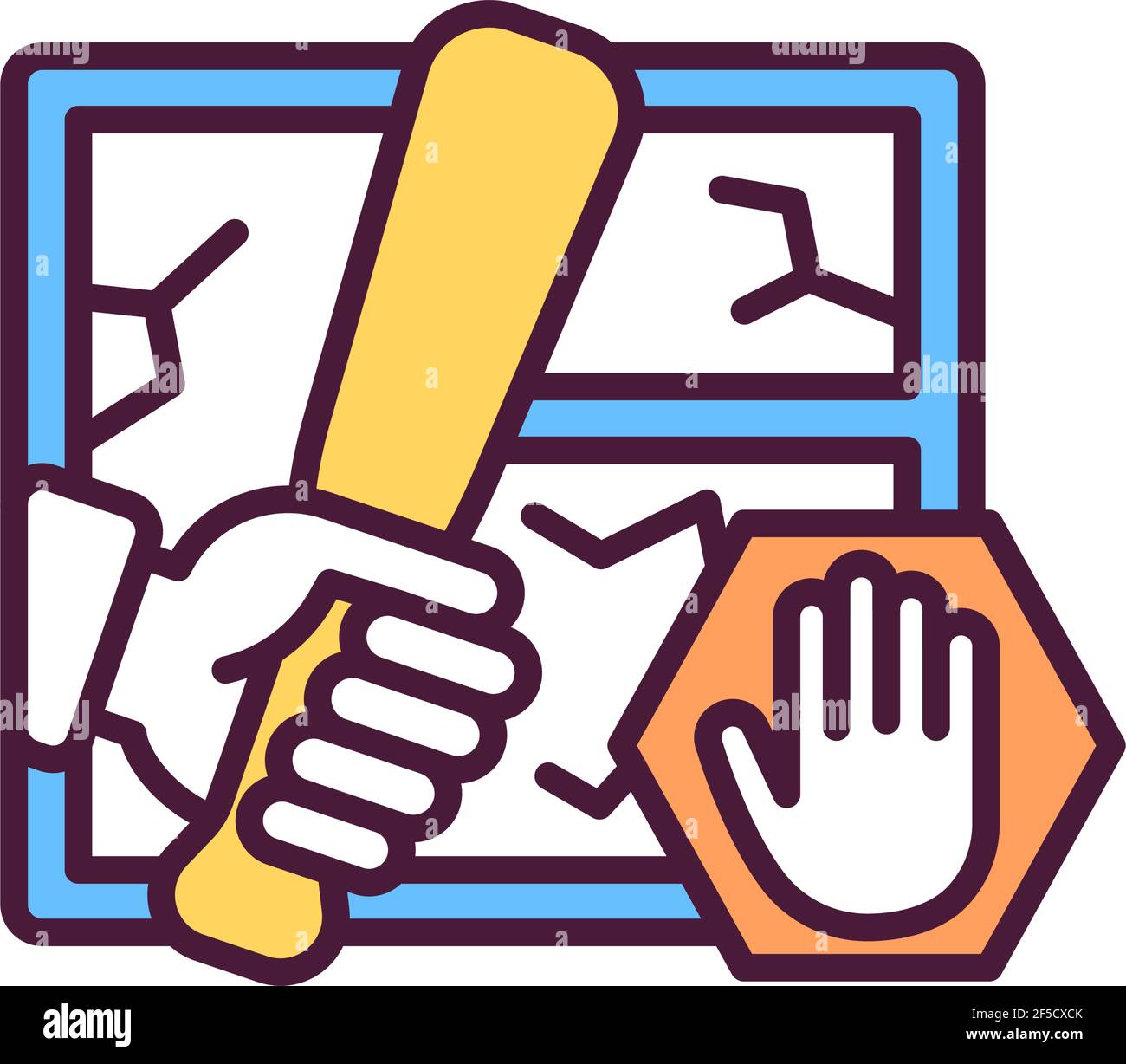 House breaking RGB color icon Stock Vector Image & Art Alamy