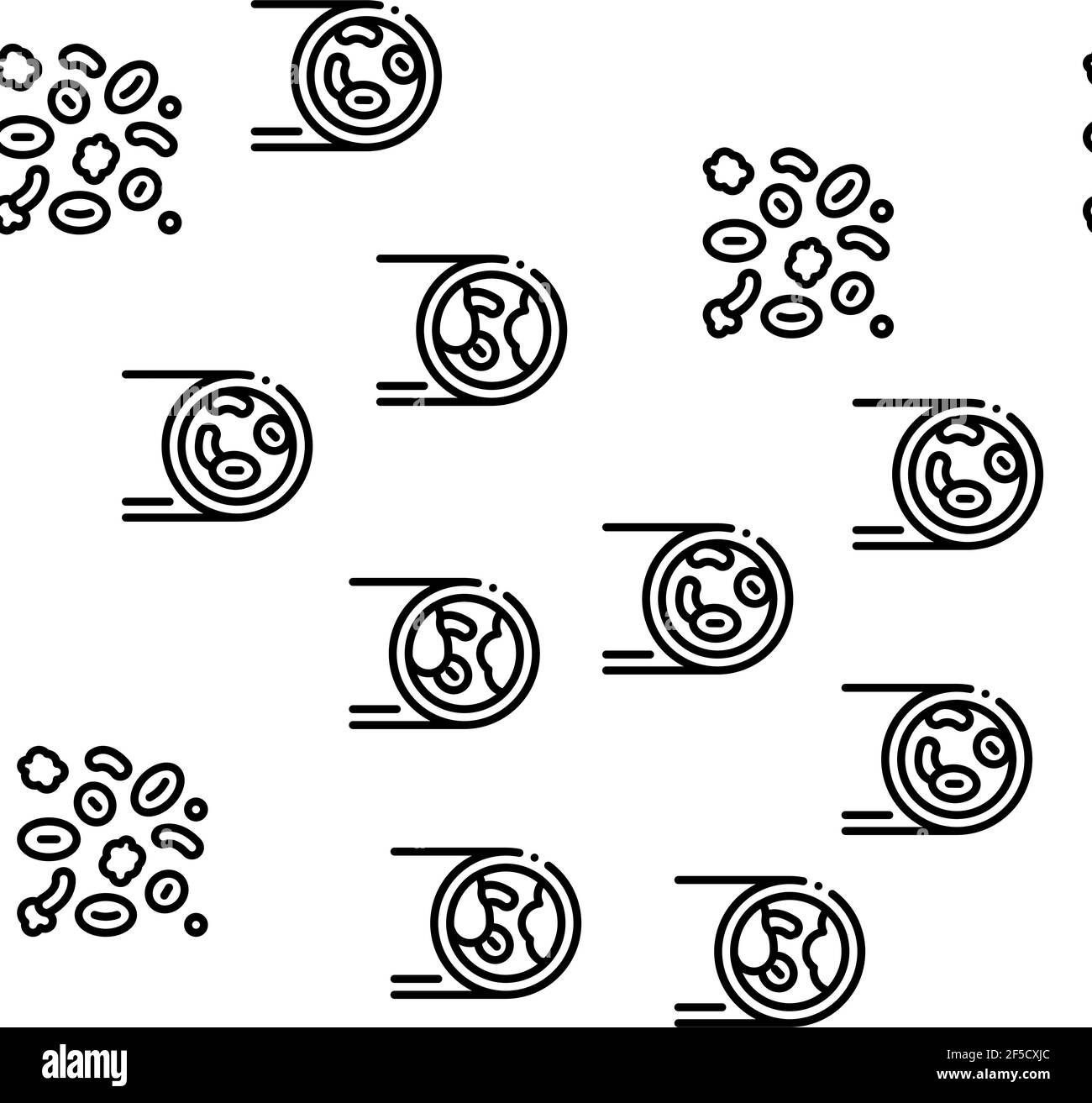 Atherosclerosis Vessel Seamless Pattern Vector Stock Vector