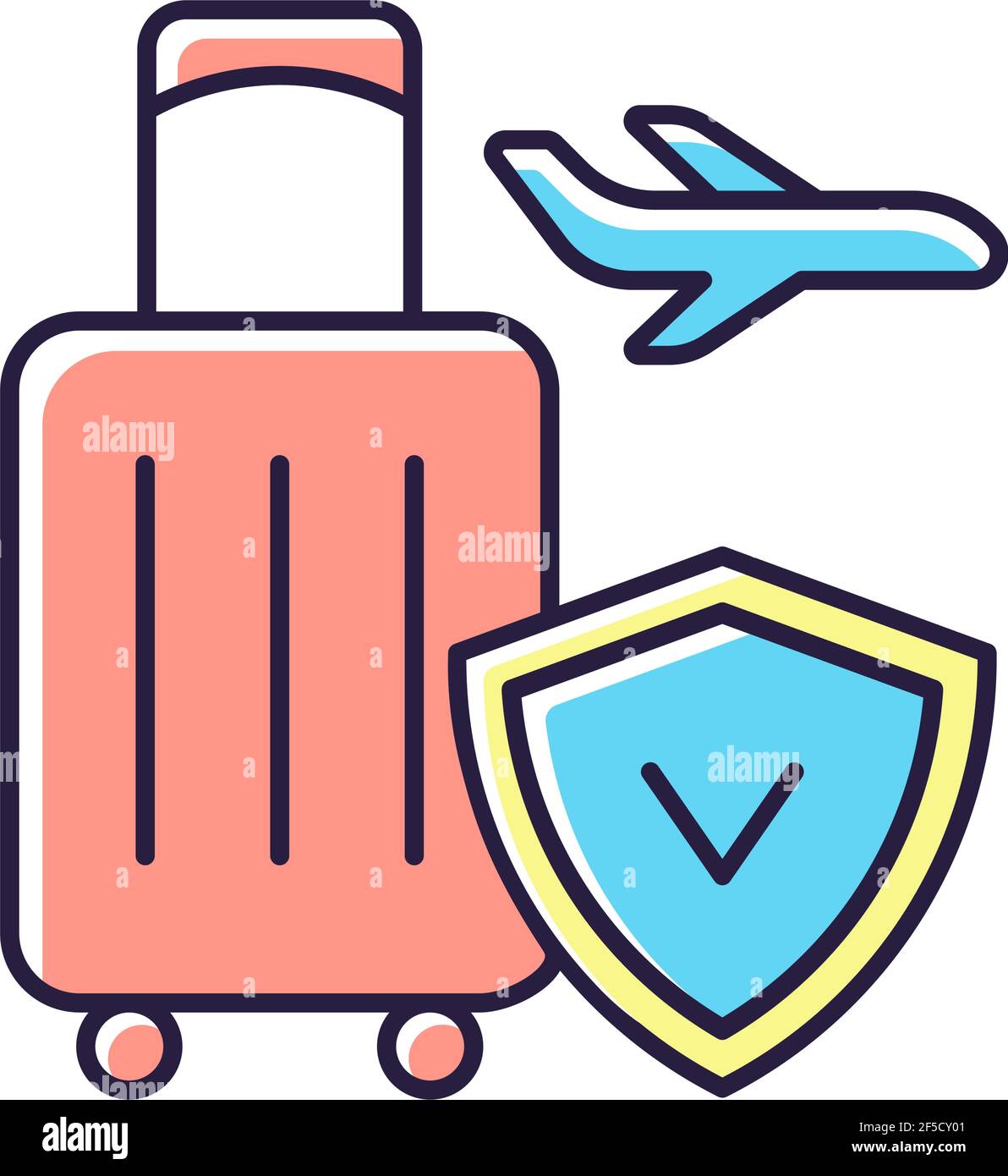 Travel insurance RGB color icon Stock Vector Image & Art - Alamy