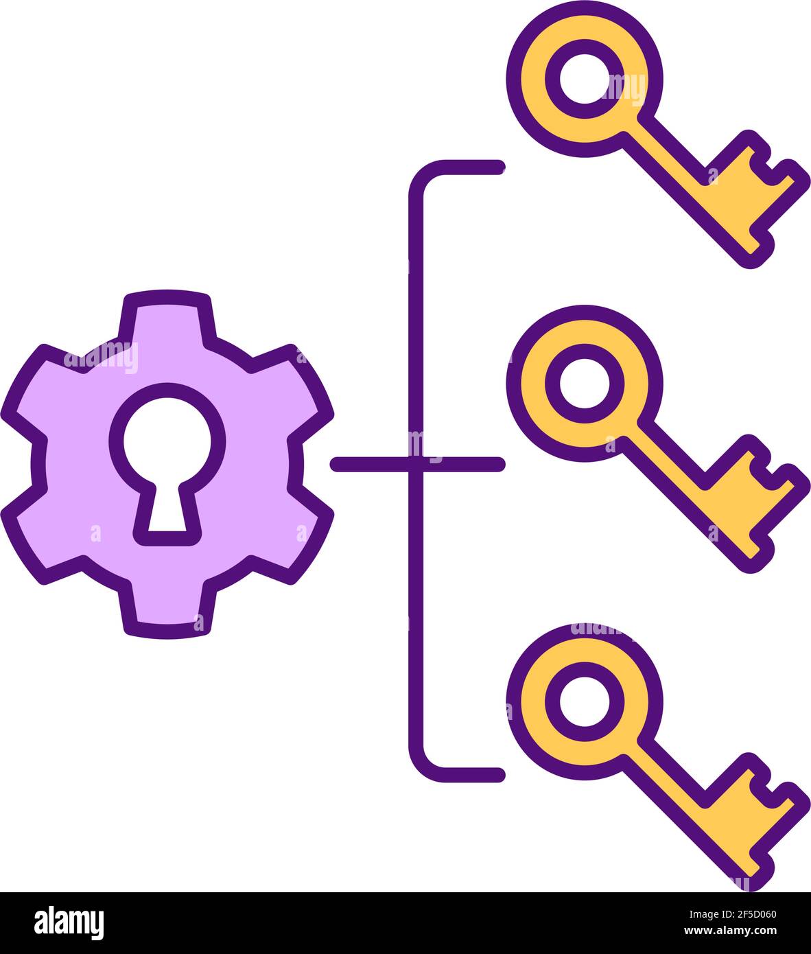 Brainstorming strategy RGB color icon Stock Vector