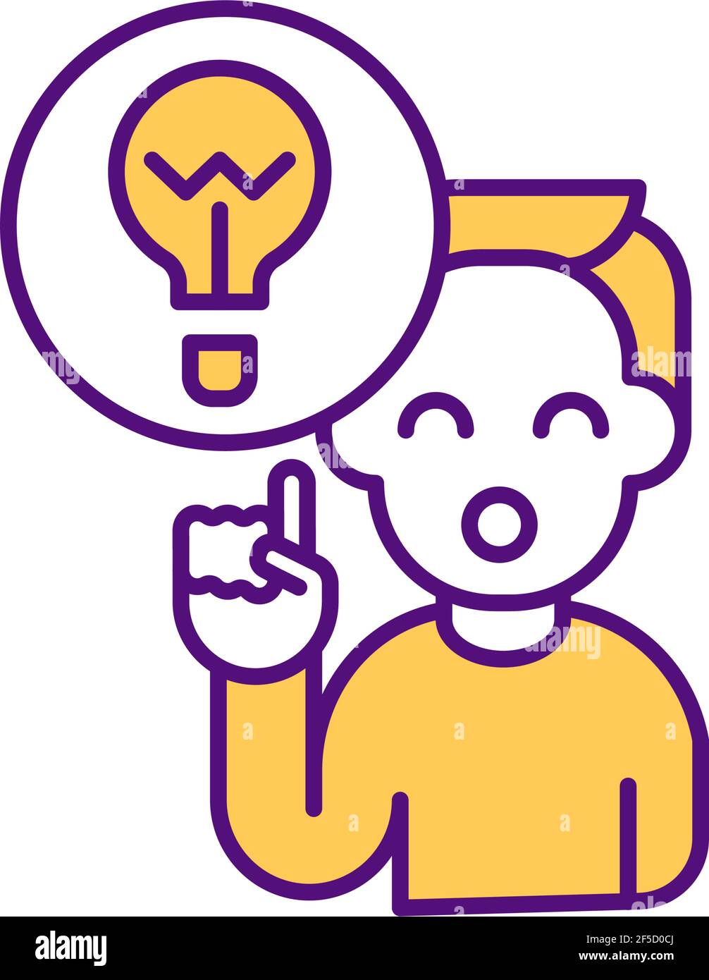 New idea RGB color icon Stock Vector