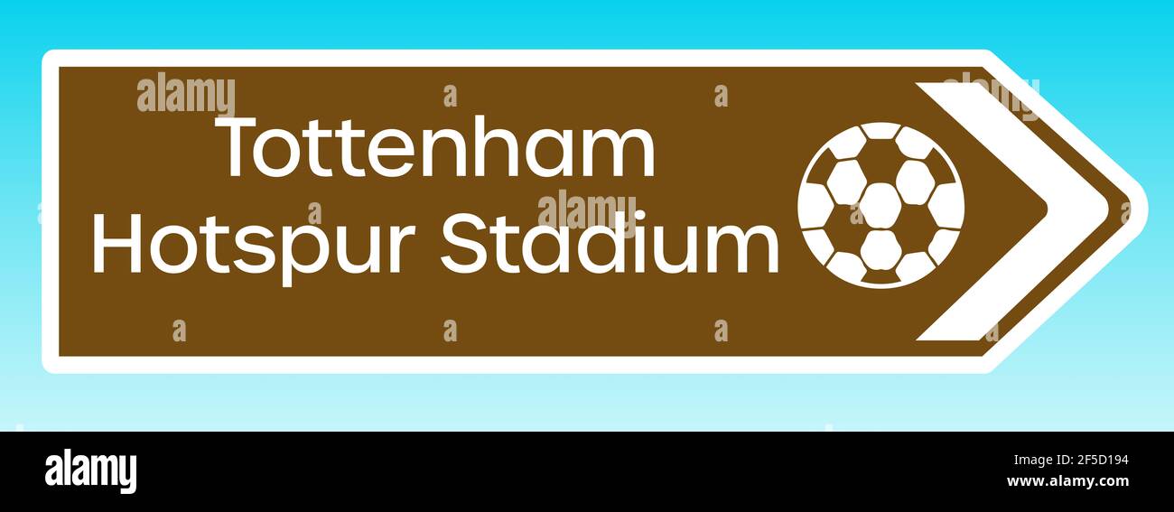 Tottenham County Sign Tottenham hotspur logo stadium hi-res stock photography and images - Alamy