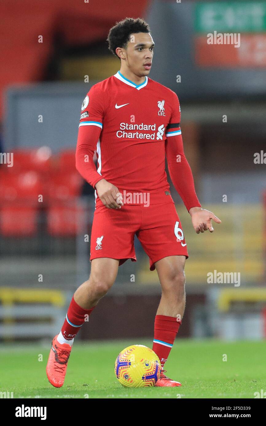 Trent Alexander-Arnold #66 of Liverpool during the game Stock