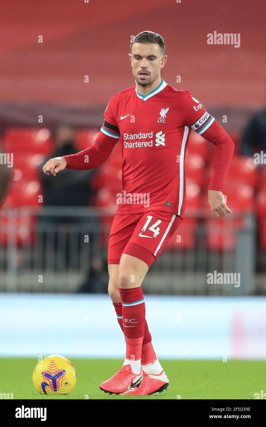 Jordan Henderson #14 of Liverpool during the game Stock Photo