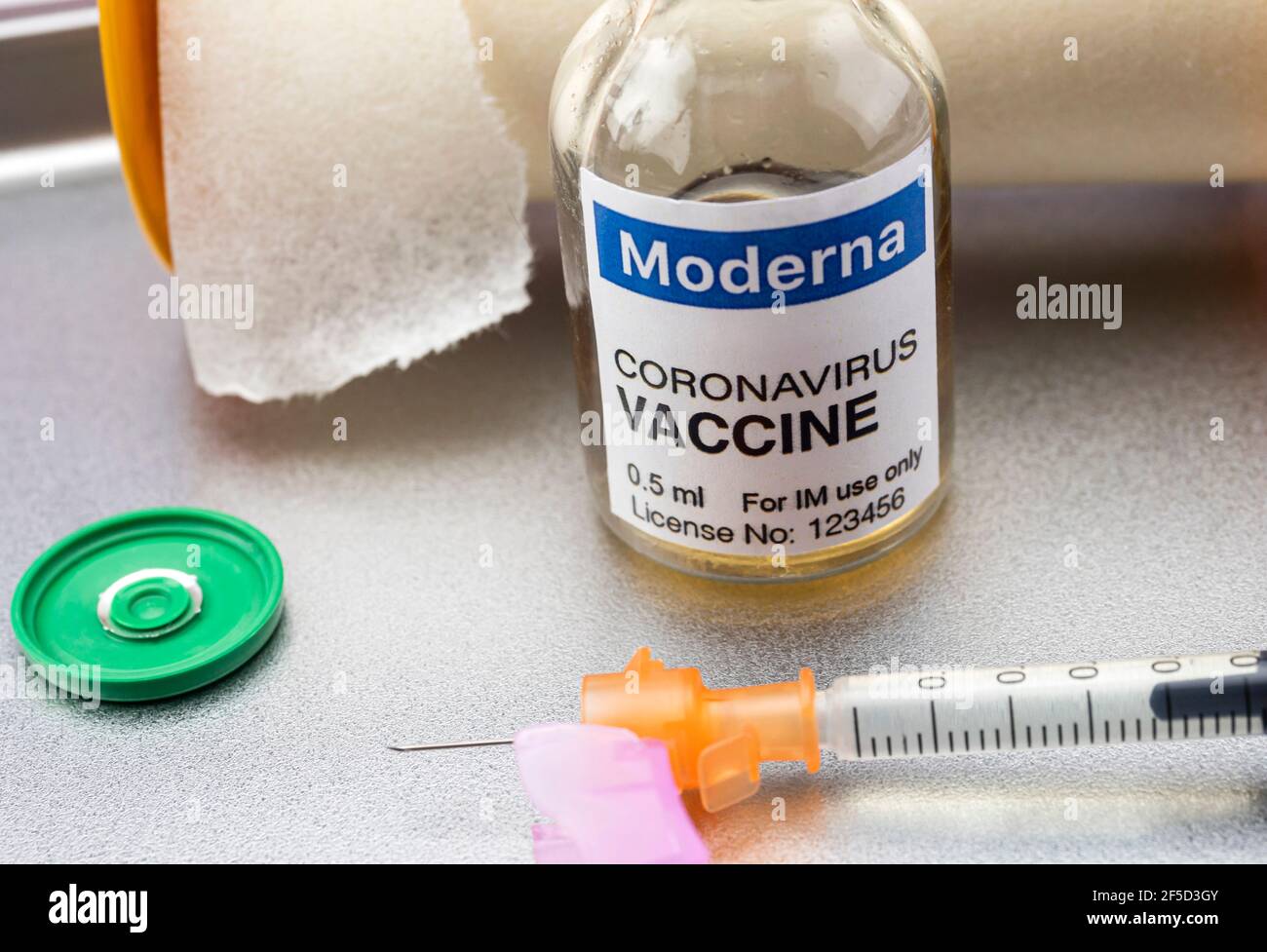 Coronavirus covid-19 vaccine in a hospital, conceptual image Stock Photo
