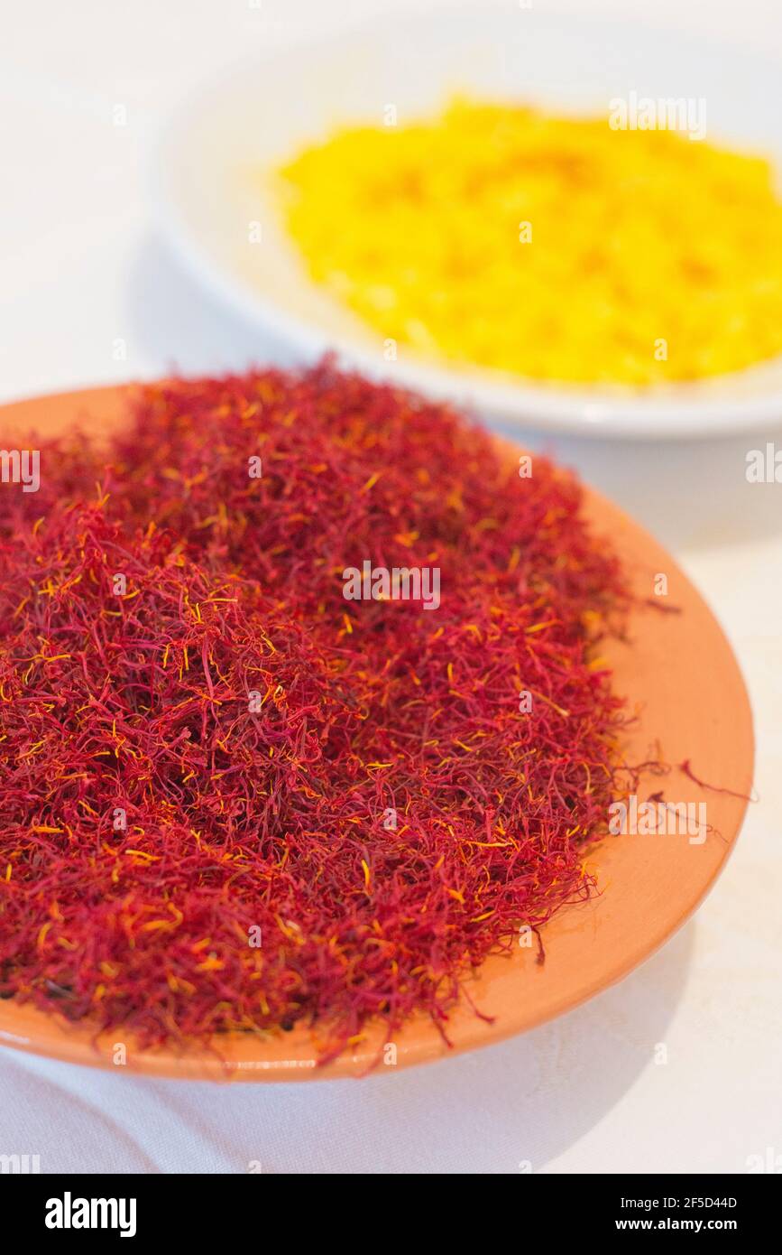 saffron risotto Stock Photo