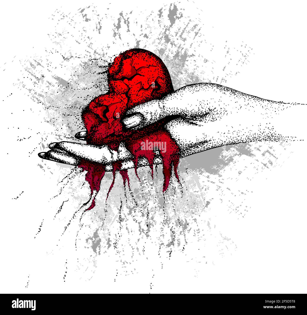 Heart in hand Stock Vector Image & Art - Alamy