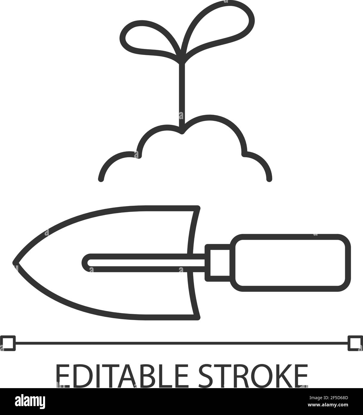 Hand trowel linear icon Stock Vector Image & Art Alamy