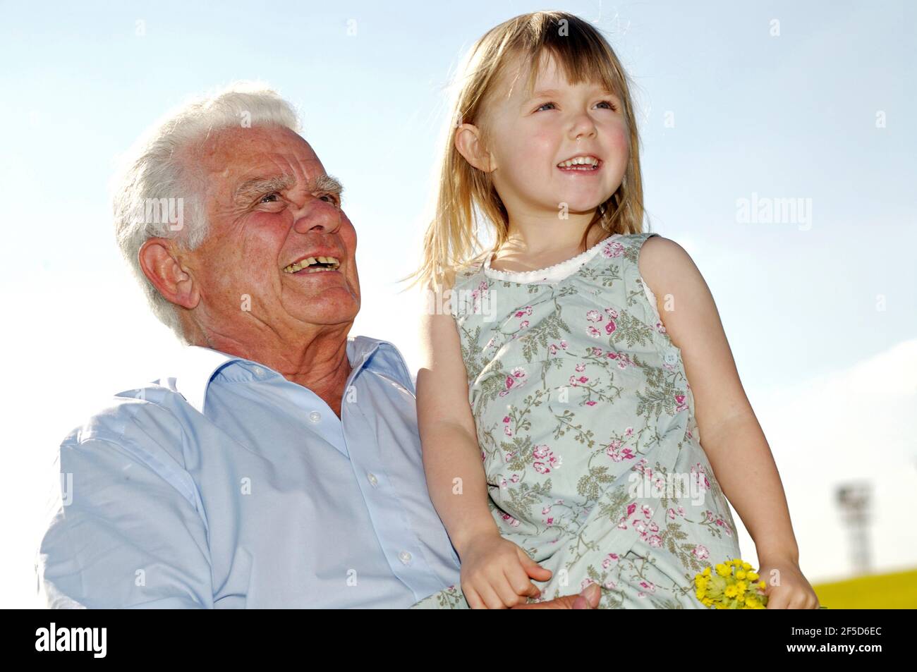grandfather and granddaughter, Germany Stock Photo