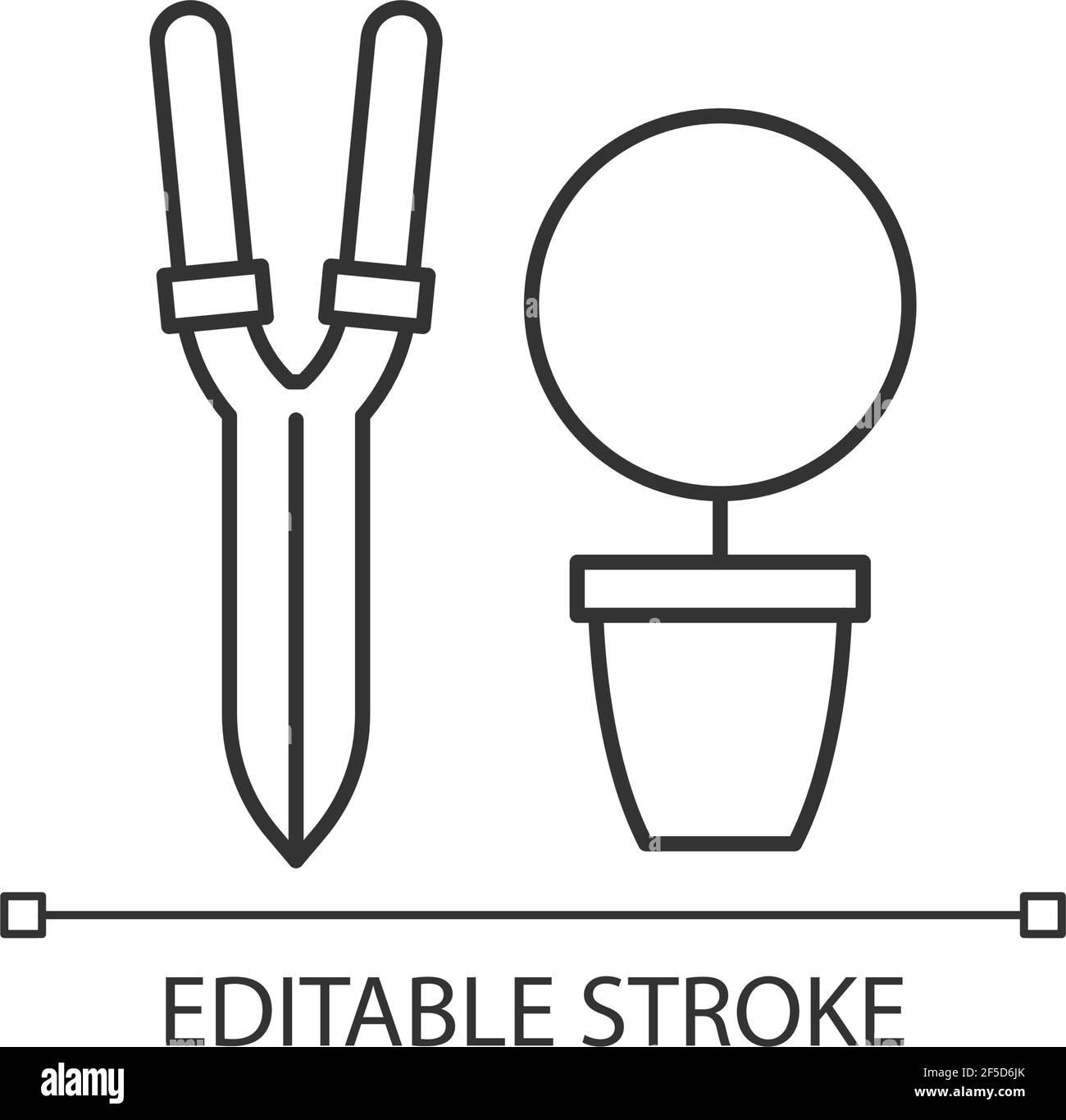 Pruning shears linear icon Stock Vector Image & Art - Alamy