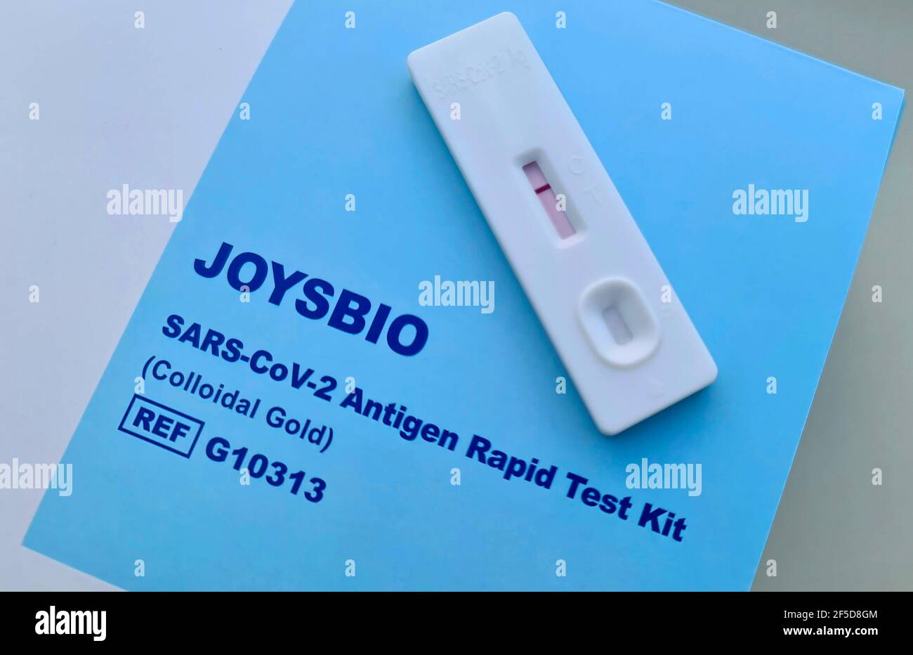 negative SARS-CoV-2 Antigen Rapid Test Stock Photo