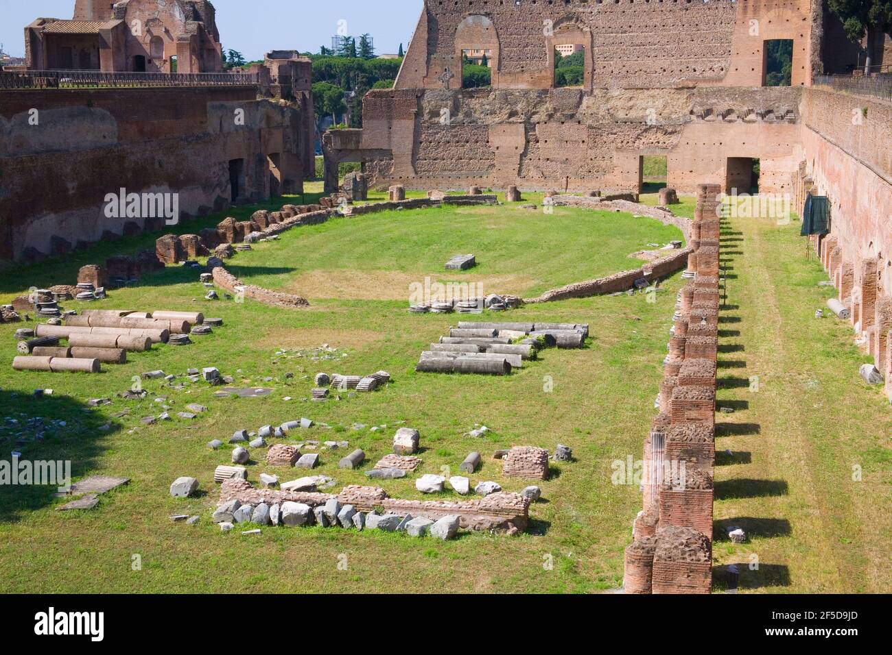 stadium for ancient games at palentine hill Rome Stock Photo