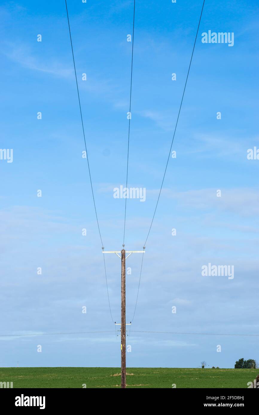 Power lines across the country Stock Photo - Alamy