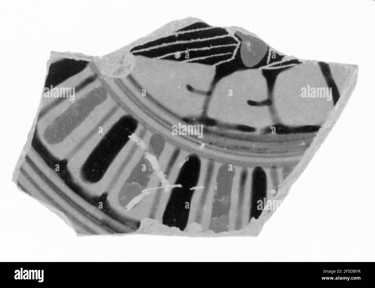 Attic BlackFigure Vase Fragment. Unknown Stock Photo Alamy