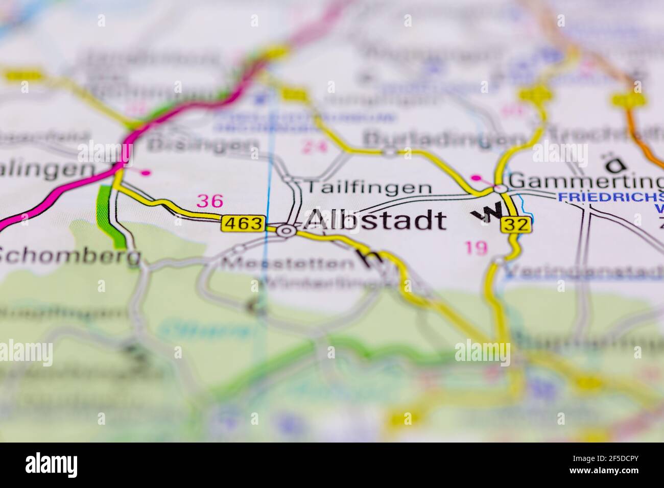 Albstadt and surrounding areas Shown on a Geography map or road map
