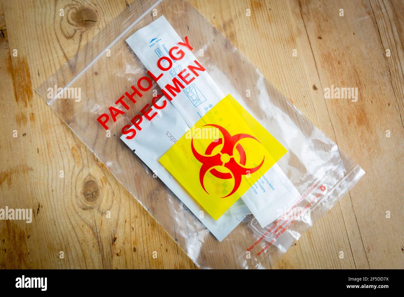 Lateral flow Covid-19 test kit and its components Stock Photo