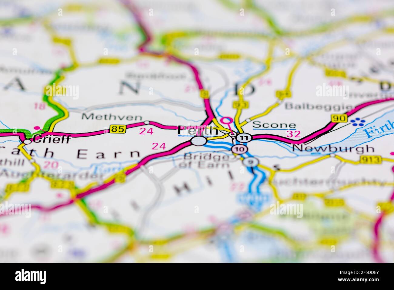 Map Of Perth And Surrounding Areas Perth And Surrounding Areas Shown On A Geography Map Or Road Map Stock  Photo - Alamy