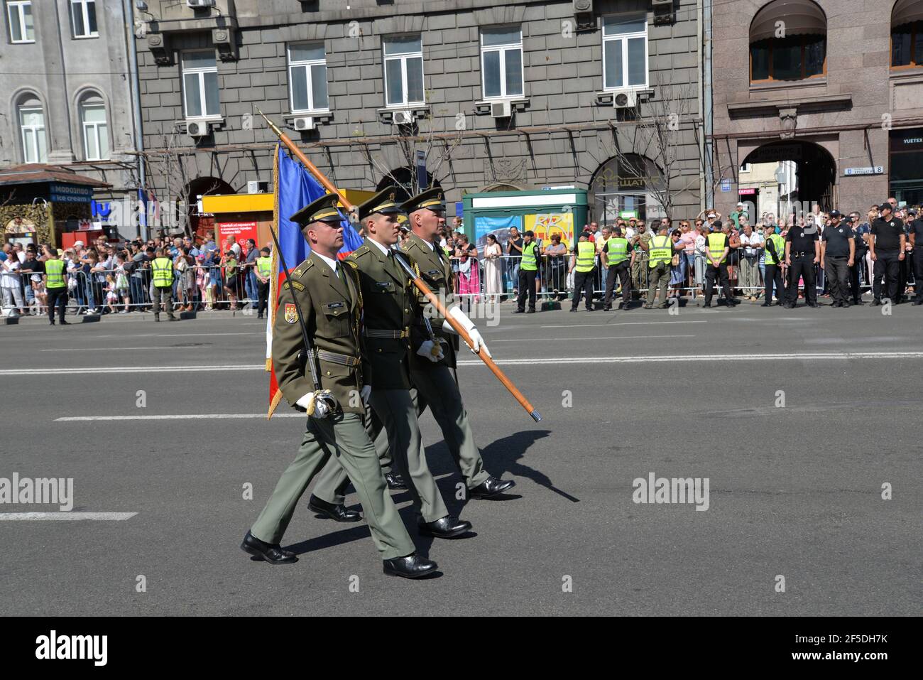 Kyiv, Ukraine - August 24 2018: Independence Day parade on Khreshchatyk street Stock Photo