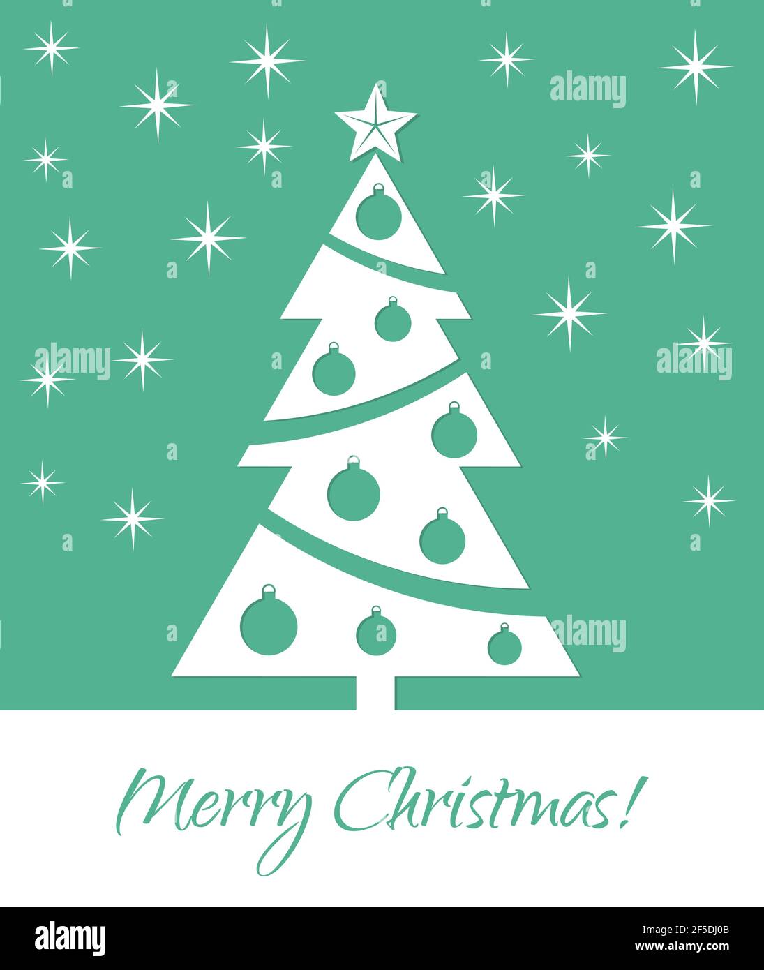 Christmas tree greeting card. Vector illustration Stock Vector Image ...