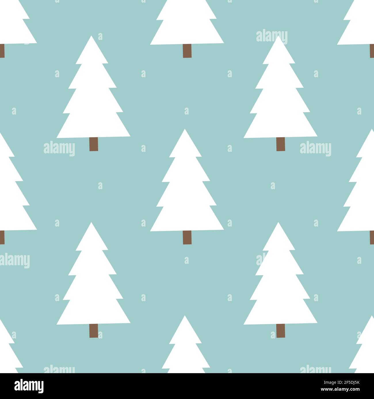 White Christmas trees pattern. Vector illustration Stock Vector Image ...