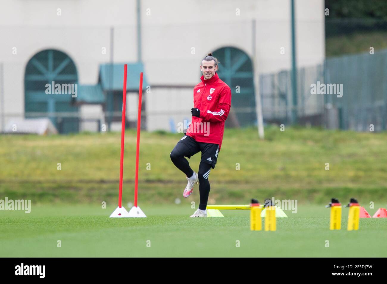 Hensol, Wales, UK. 26th Mar, 2021. Gareth Bale during Wales national football team training at Vale Resort ahead of matches against Mexico and Czech Republic. Credit: Mark Hawkins/Alamy Live News Stock Photo