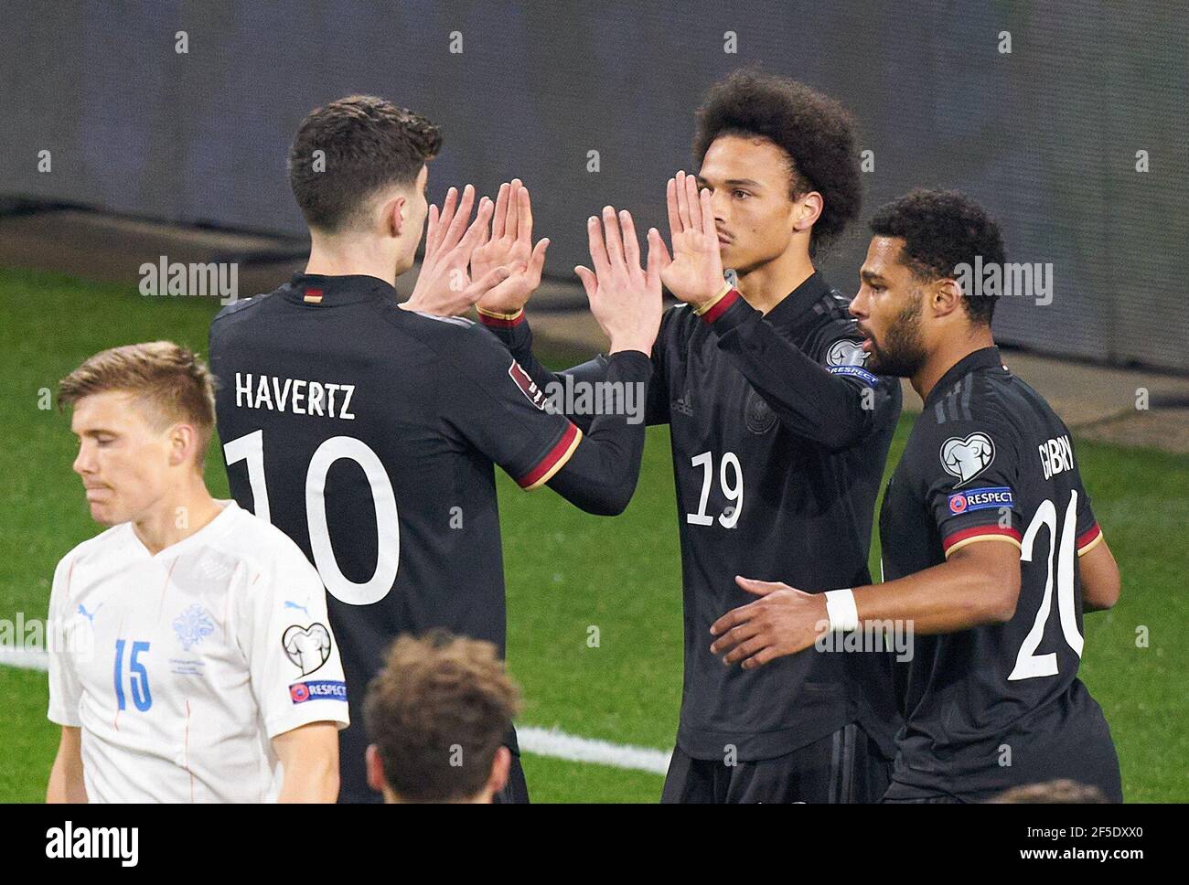 Kai HAVERTZ, DFB 10 celebrates his goal, happy, laugh, celebration, 2-0, Leroy SANE, DFB 19 Serge GNABRY, DFB 20 in the match GERMANY - ICELAND Deutschland
