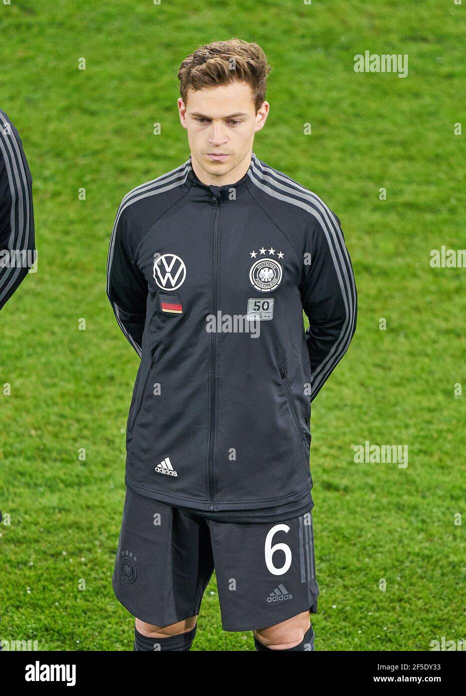 Joshua KIMMICH, DFB 6  half-size, portrait, one person, single, Aktion, Einzelbild, angeschnittenes Einzelmotiv, Halbfigur, halbe Figur,  in the match GERMANY - ICELAND 3-0 Deutschland - ISLAND 3-0 Qualification for World Championships, WM Quali, Season 2020/2021,  March 25, 2021  in Duisburg, Germany.  © Peter Schatz / Alamy Live News  Important: DFB regulations prohibit any use of photographs as image sequences and/or quasi-video. Stock Photo