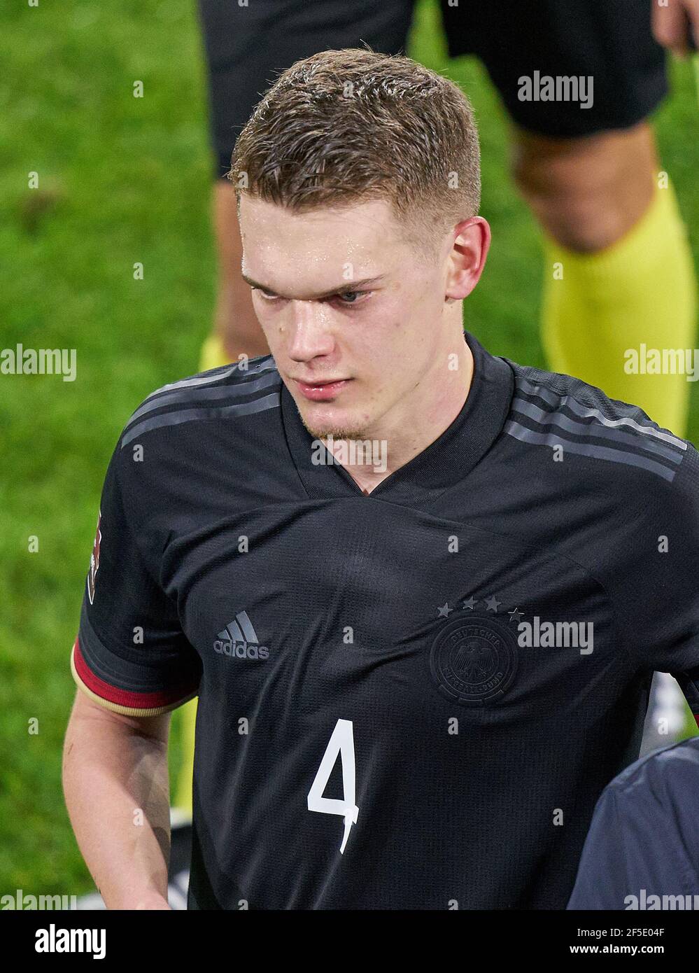 Matthias GINTER, DFB 4  half-size, portrait, one person, single, Aktion, Einzelbild, angeschnittenes Einzelmotiv, Halbfigur, halbe Figur,  in the match GERMANY - ICELAND 3-0 Deutschland - ISLAND 3-0 Qualification for World Championships, WM Quali, Season 2020/2021,  March 25, 2021  in Duisburg, Germany.  © Peter Schatz / Alamy Live News  Important: DFB regulations prohibit any use of photographs as image sequences and/or quasi-video. Stock Photo