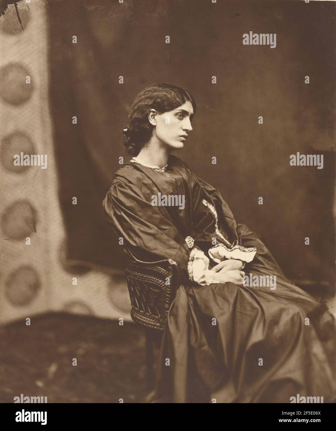 Portrait of Jane Morris (Mrs. William Morris). John Robert Parsons (British, about 1826 - 1909) Stock Photo