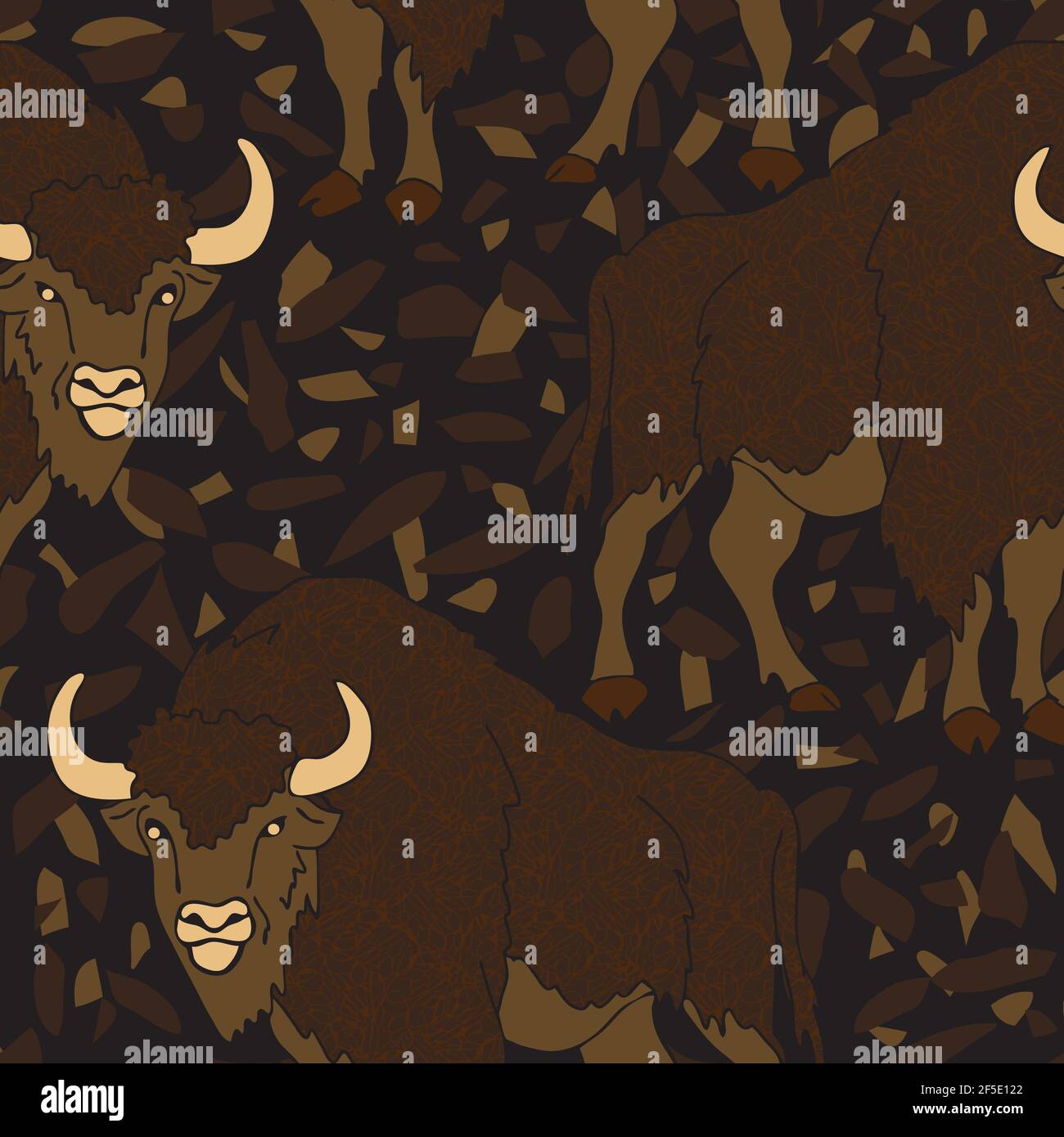 Wildebeest Vector Pattern Black wildebeest herd wildlife Stock Vector Images - Alamy