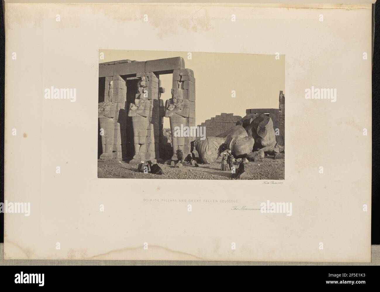 Osiride Pillars and Great Fallen Colossus, The Memnonium, Thebes ...