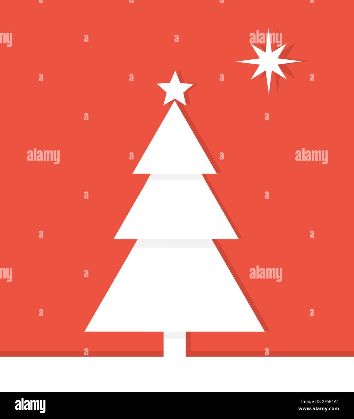 Christmas tree and star. Vector illustration Stock Vector Image & Art ...