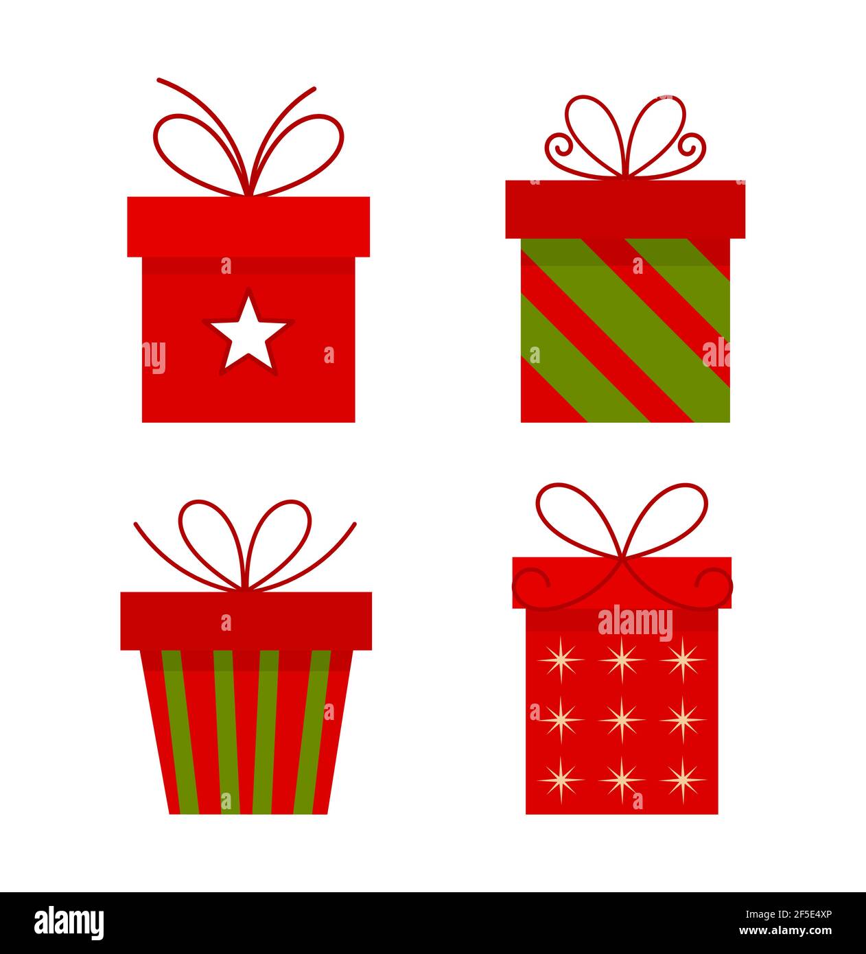 Christmas presents boxes set. Vector illustration Stock Vector Image ...