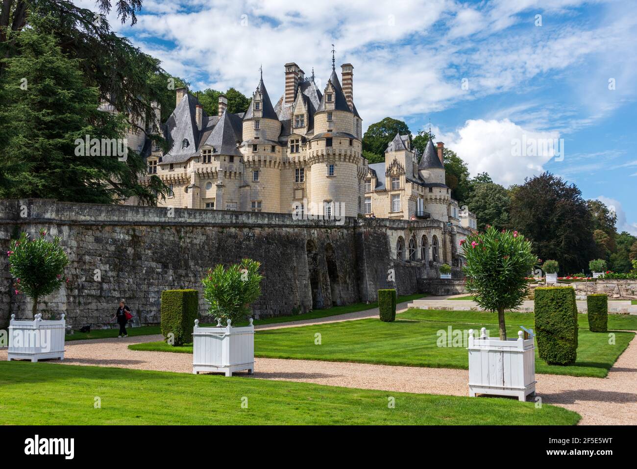 The fairy tale castle at Rigny Usse in the Loire valley France Stock Photo