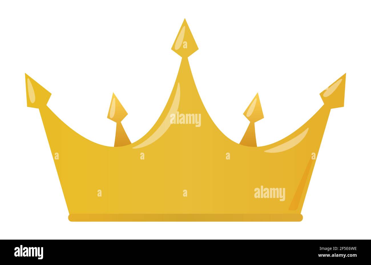Princess Golden Crown Icon in Flat Style Isolated on white Background ...