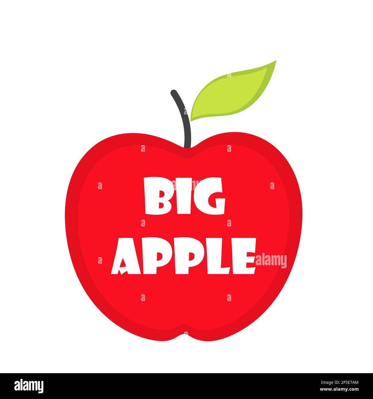 Red Big Apple. Vector illustration Stock Vector Image & Art - Alamy