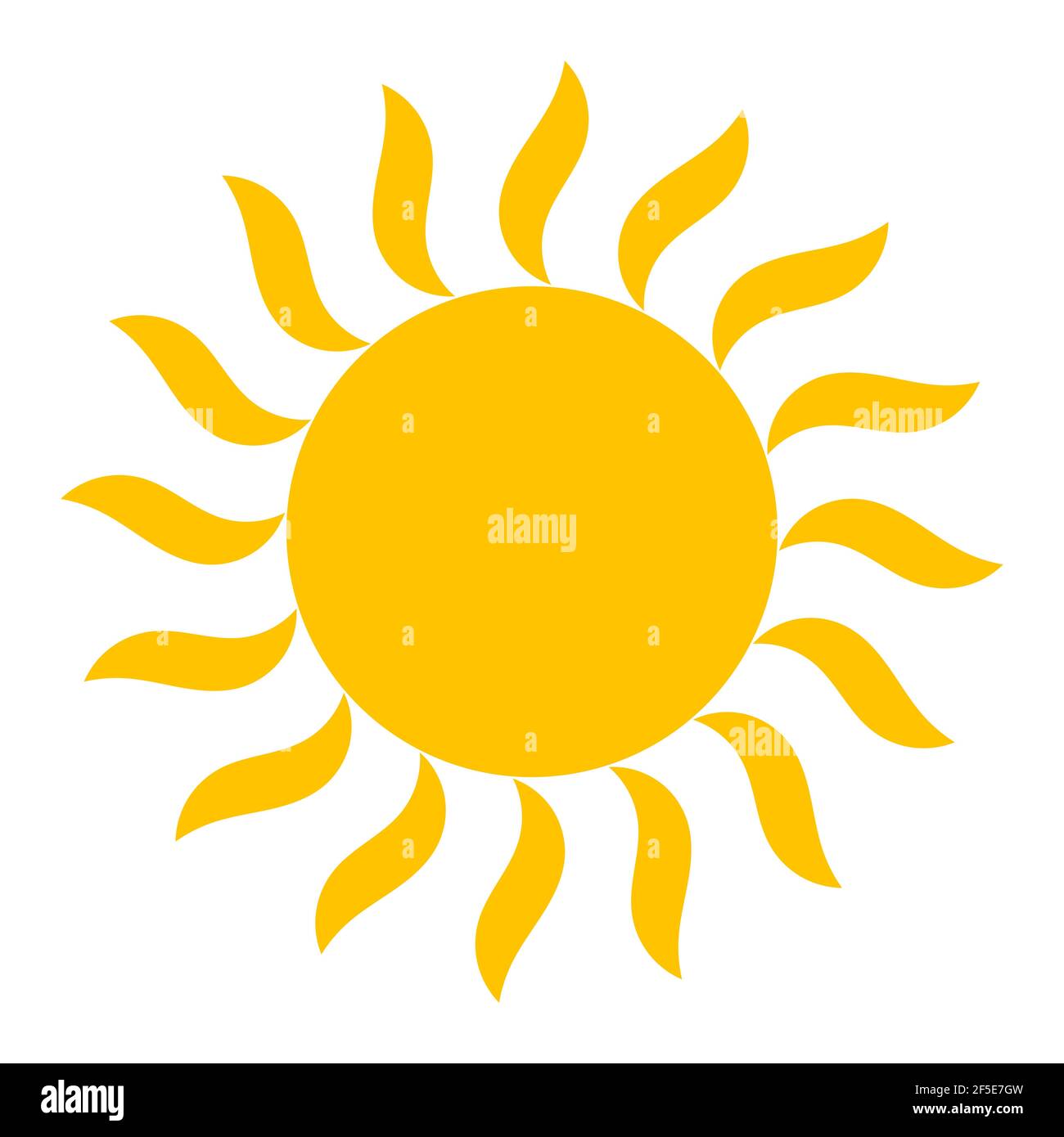 Yellow sun shining vector illustration icon Stock Vector Image & Art ...