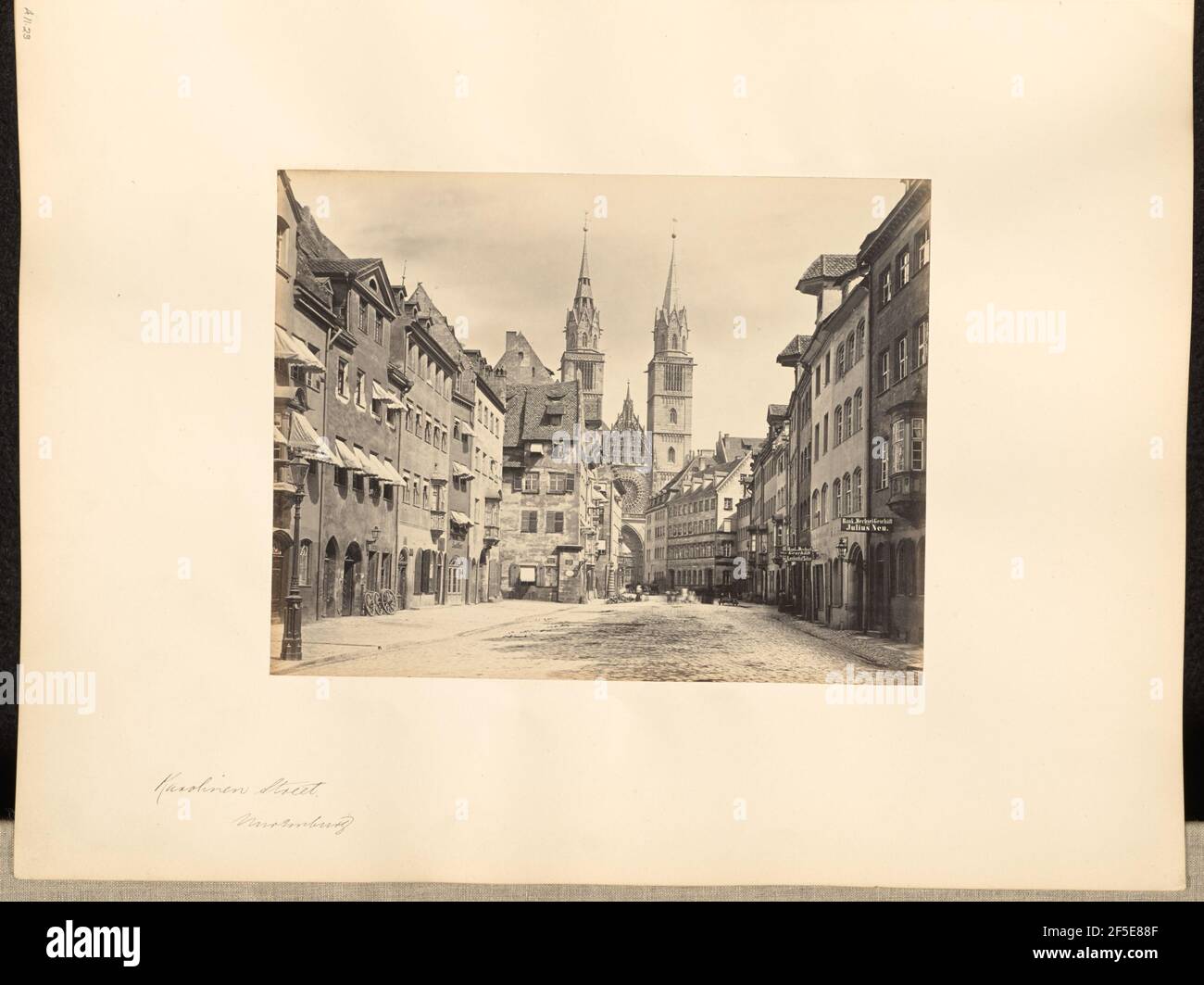 Karolinen Street, Nuremburg. Francis Frith (English, 1822 - 1898) Stock Photo